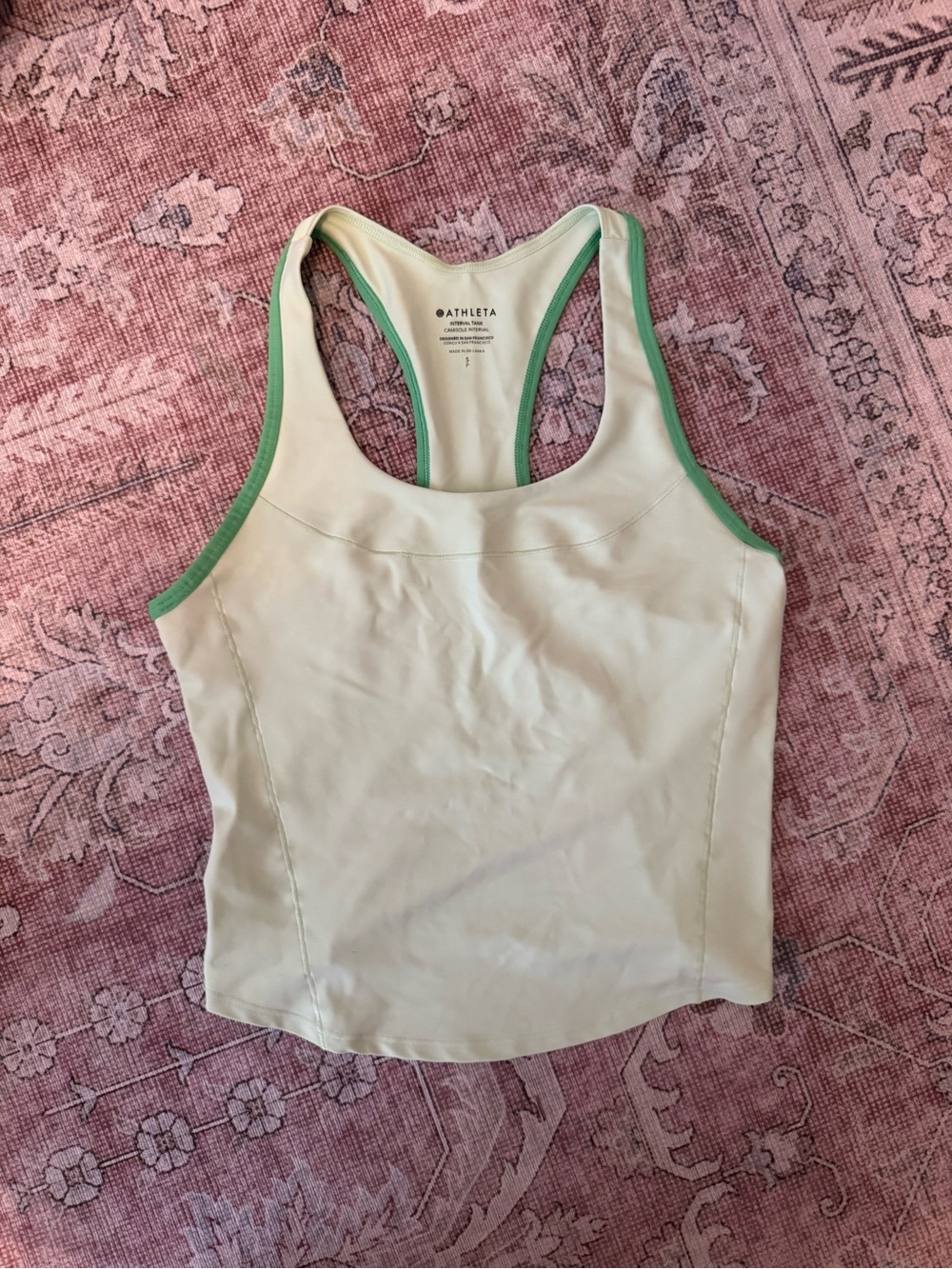 Athleta Interval Tank Lime Green/Green